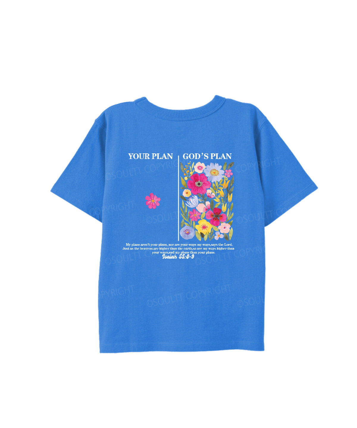Kids Your Plan ＜ God's Plan Double Sided Cotton Christian T-shirt
