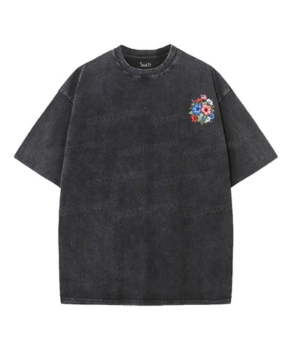 God Bless America Double Sided Unisex Washed Christian T-shirt