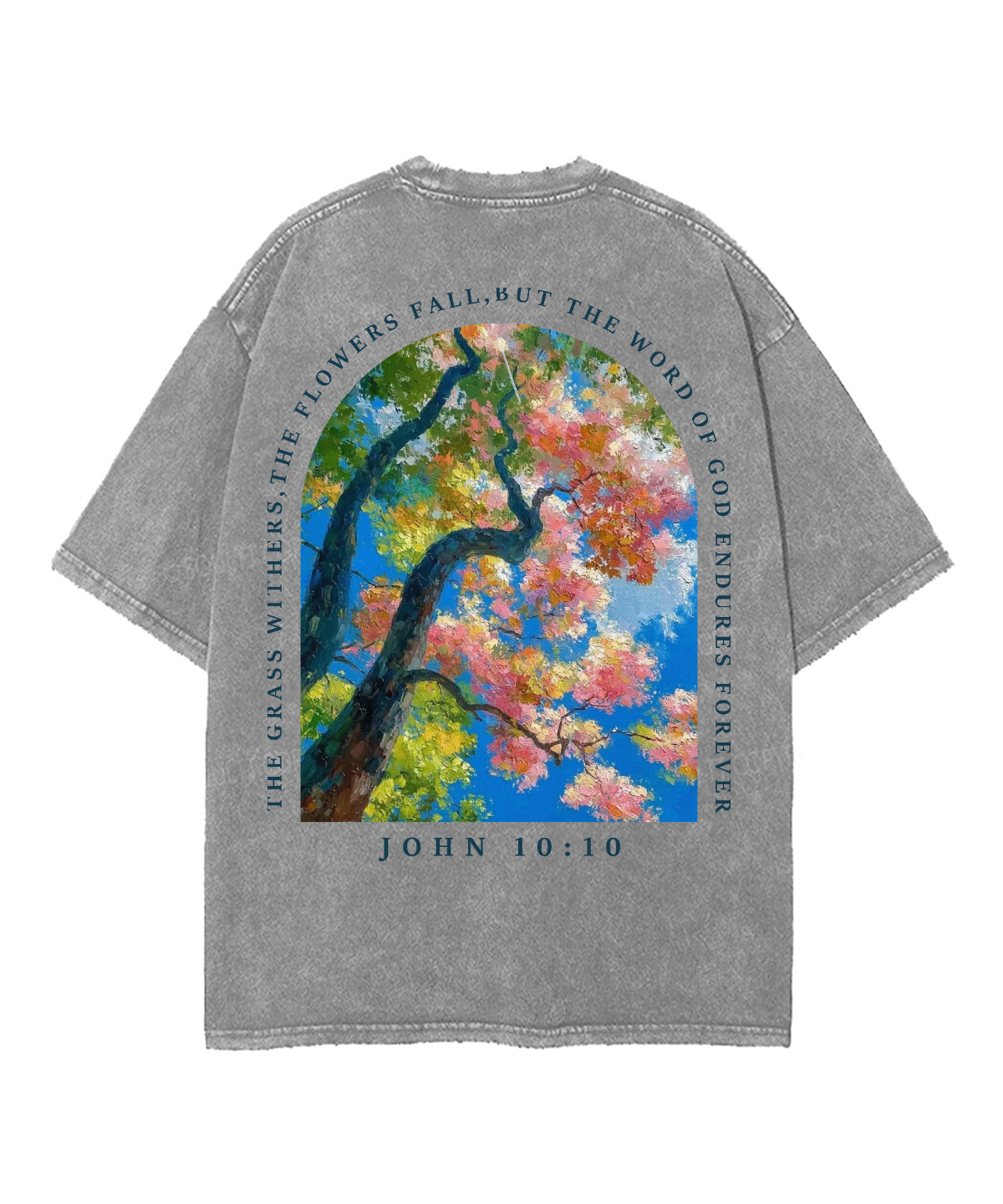 But The Word Of The Lord Endures Forever Double Sided Unisex Washed Christian T-shirt