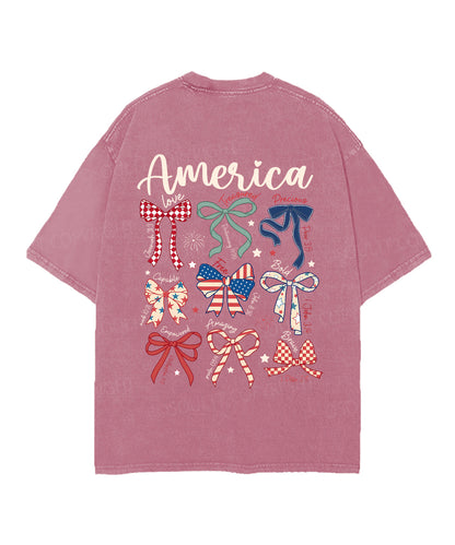 America Double Sided Unisex Christian Washed T-Shirt & Shorts