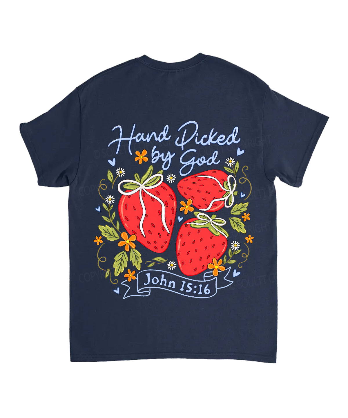 Hand Picked By God Double Sided Unisex Cotton Christian T-Shirt