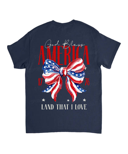 God Bless America Double Sided Unisex Cotton Christian T-Shirt