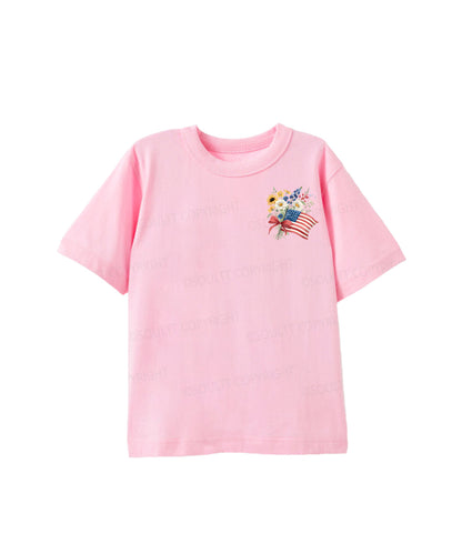 Kids 250 Years America Anniversary Double Sided Cotton Christian T-shirt