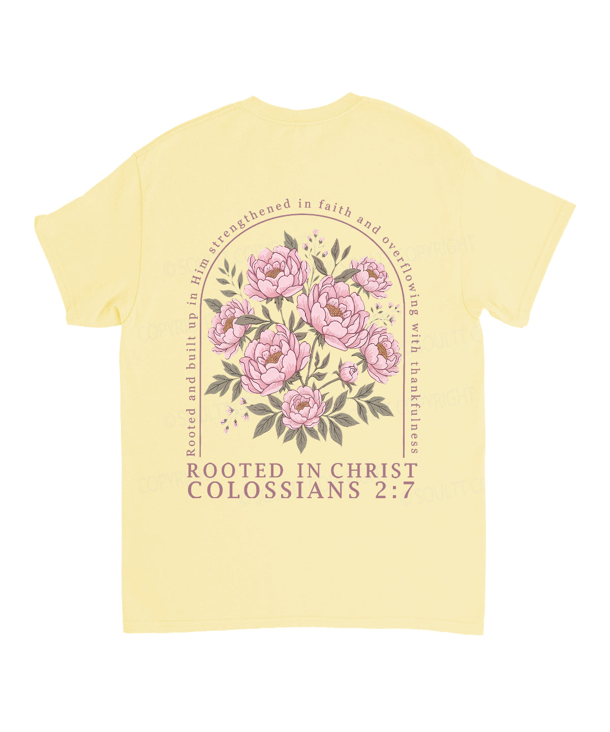 Rooted In Christ Double Sided Unisex Cotton Christian T-Shirt