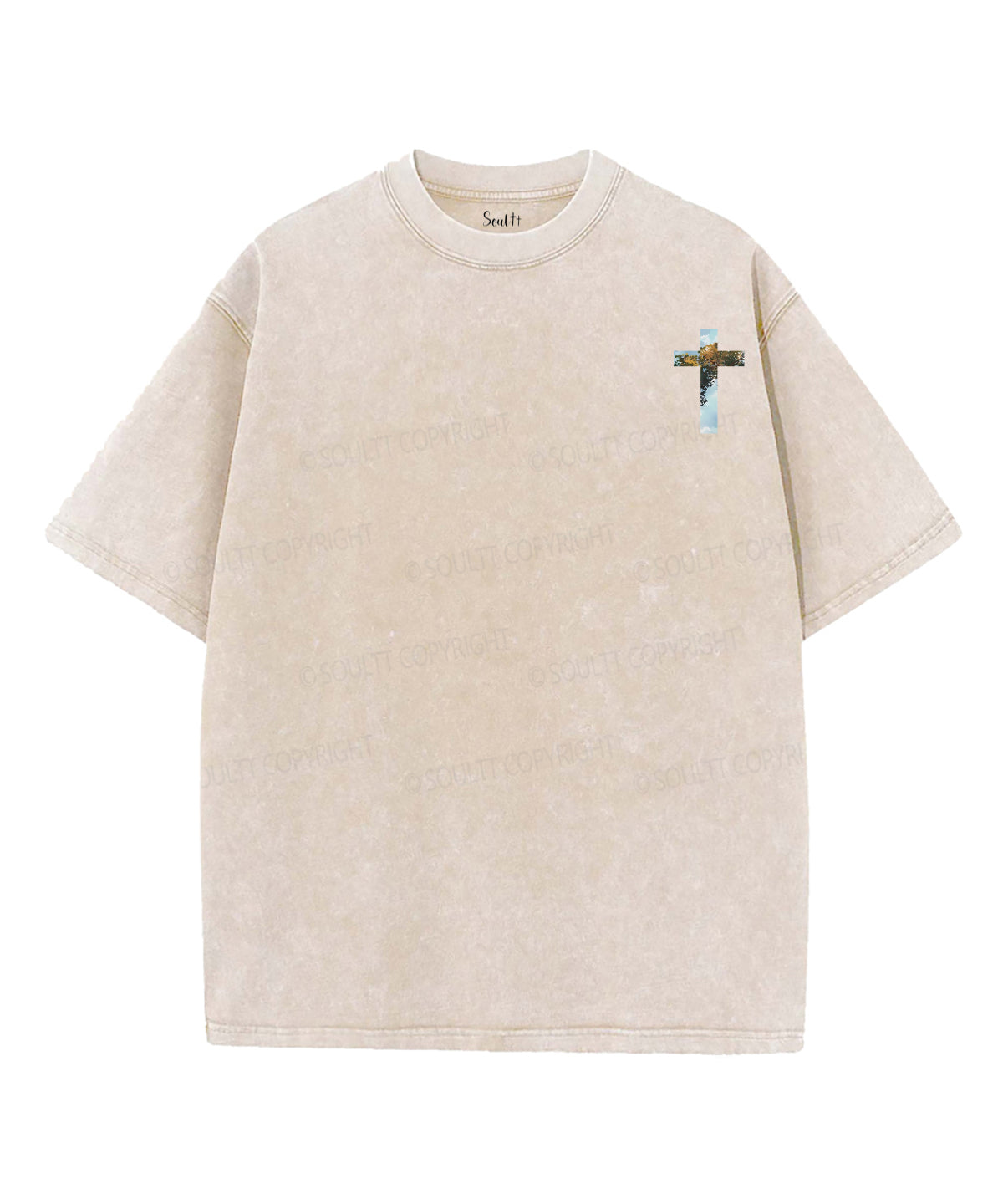 Rooted In Christ Double Sided Unisex Washed Christian T-shirt