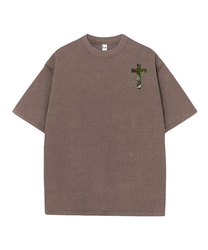 Rooted In Christ Double Sided Unisex Christian Washed T-Shirt & Shorts