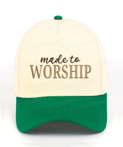 Made To Worship Embroidered Christian Trucker Hat