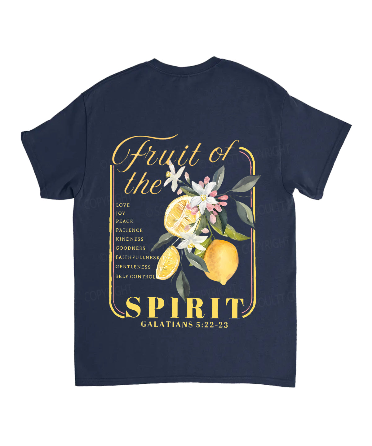 Fruit Of The Spirit Double Sided Unisex Cotton Christian T-Shirt