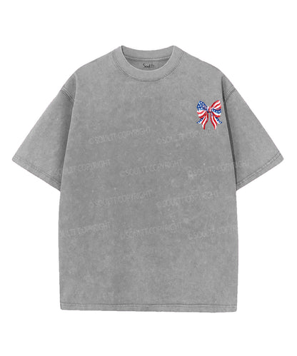God Bless America Double Sided Unisex Washed Christian T-shirt