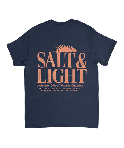 Salt & Light Double Sided Unisex Cotton Christian T-Shirt