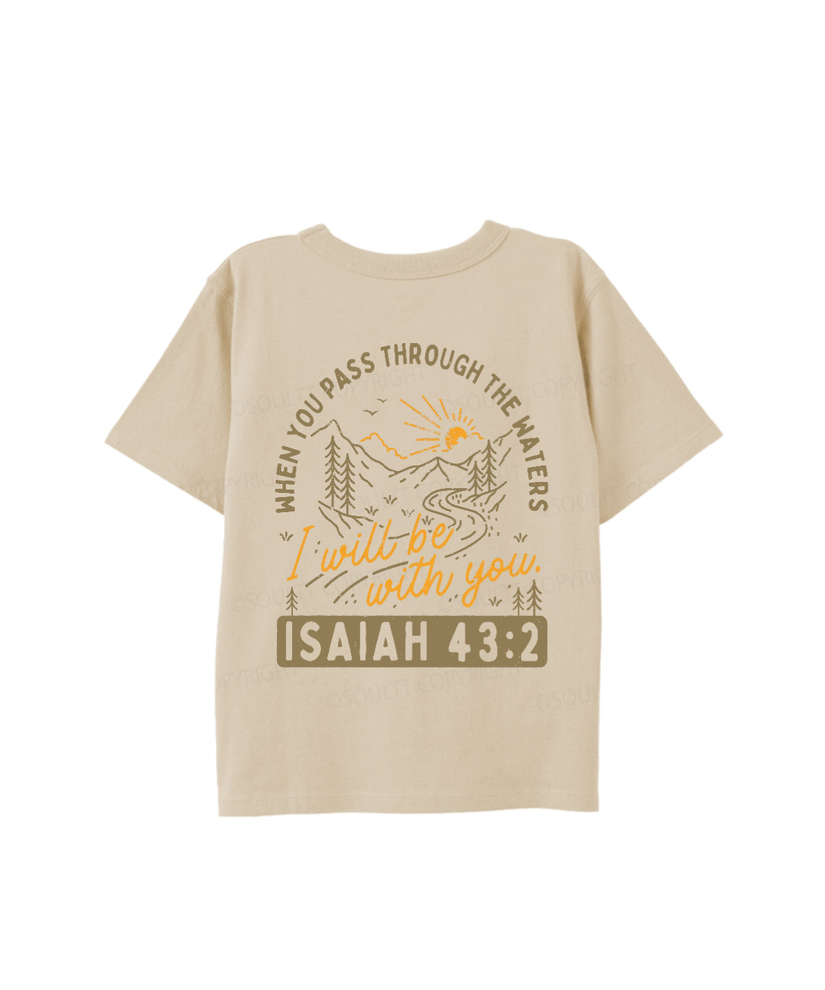 Kids I Will Be With You Double Sided Cotton Christian T-shirt