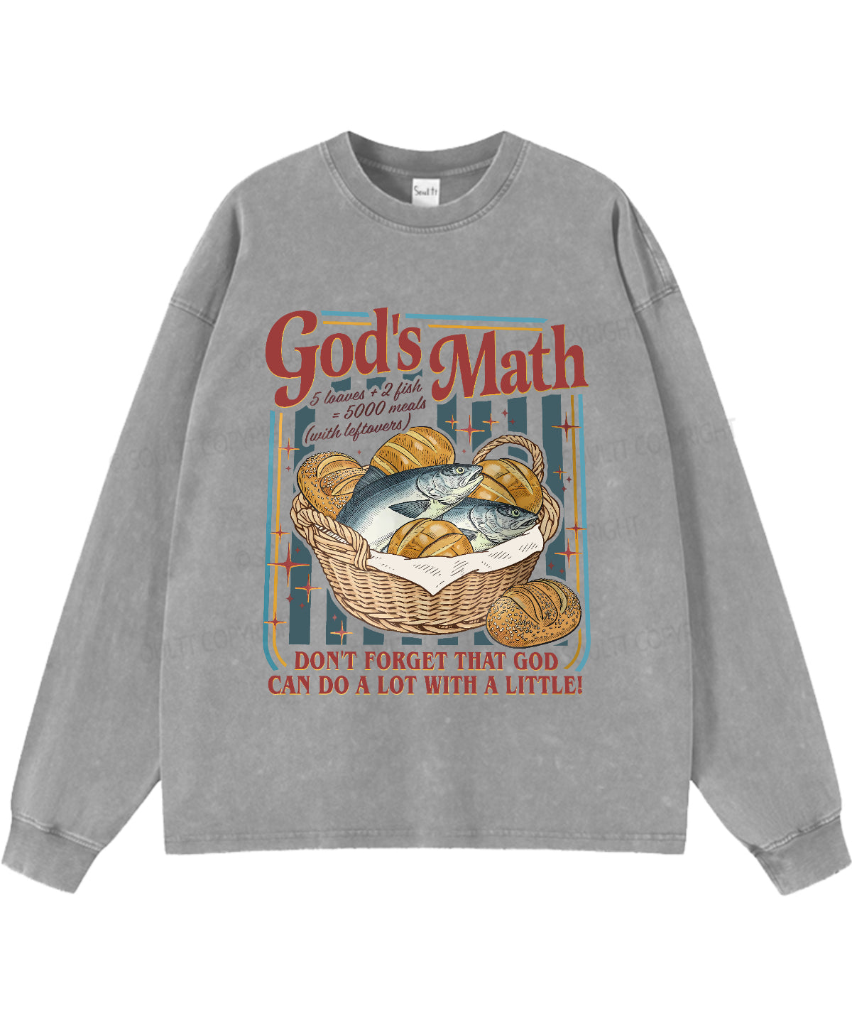 God Can Do A Lot With Little Washed Christian Long-sleeve T-shirt