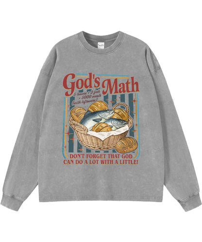 God Can Do A Lot With Little Washed Christian Long-sleeve T-shirt