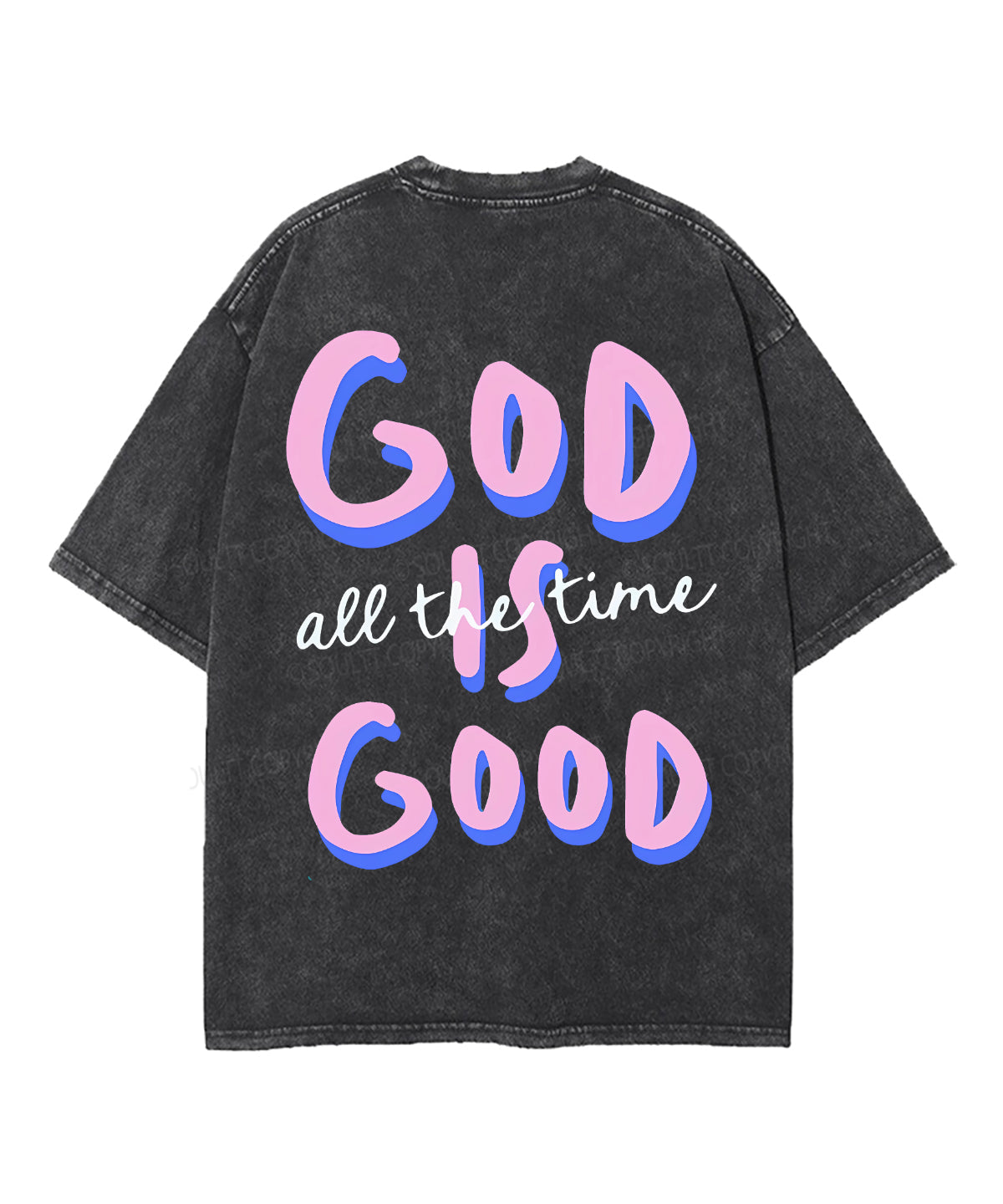 God Is Good Double Sided Unisex Washed Christian T-shirt
