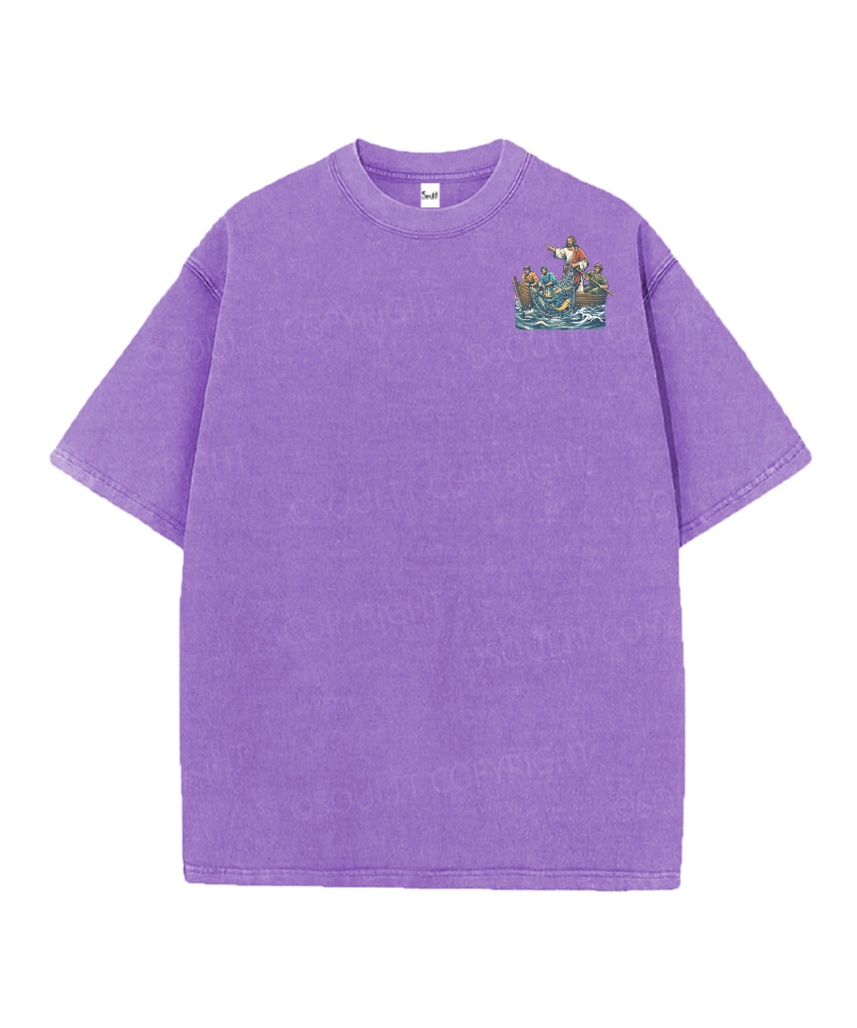 We're Going Fishing Double Sided Unisex Christian Washed T-Shirt & Shorts