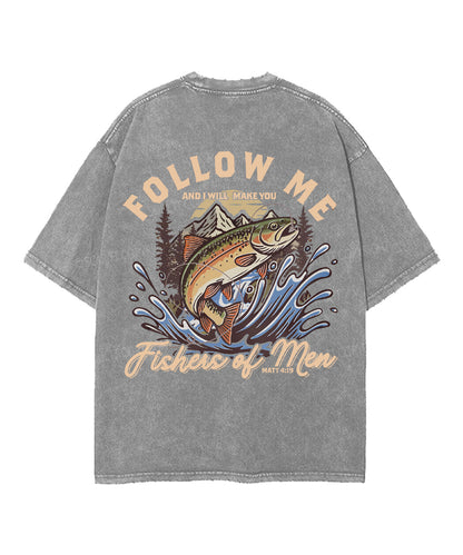 Fishers Of Men Double Sided Unisex Washed Christian T-shirt