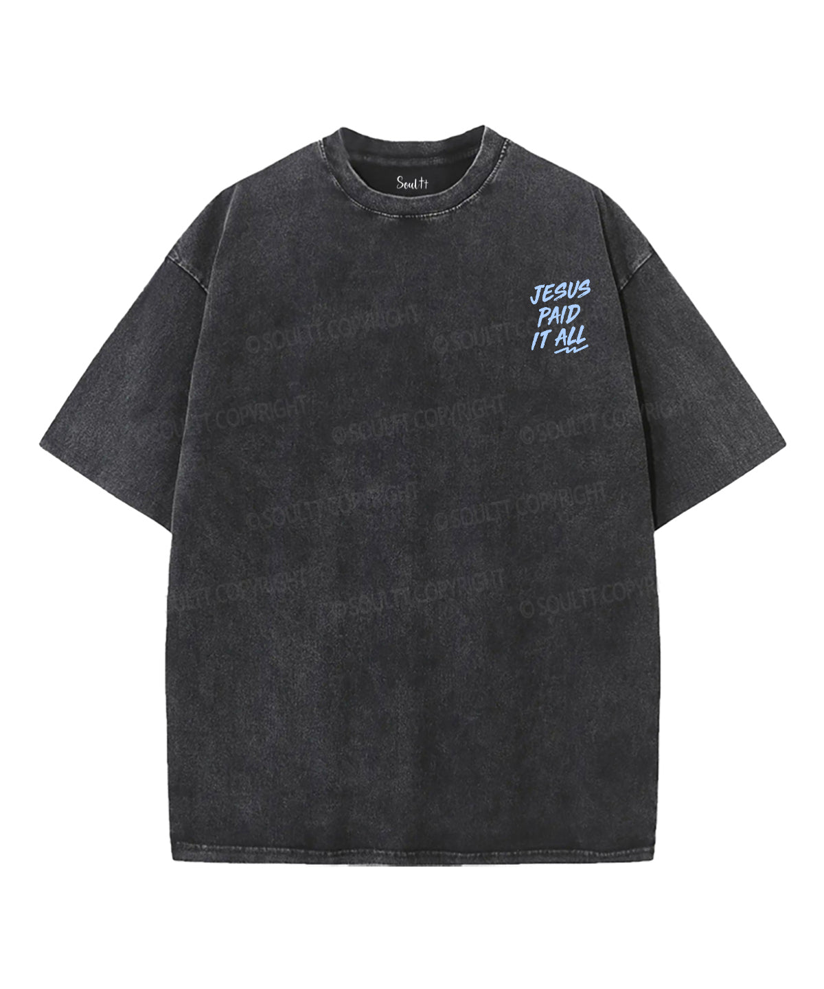 Jesus Paid It All Double Sided Unisex Washed Christian T-shirt