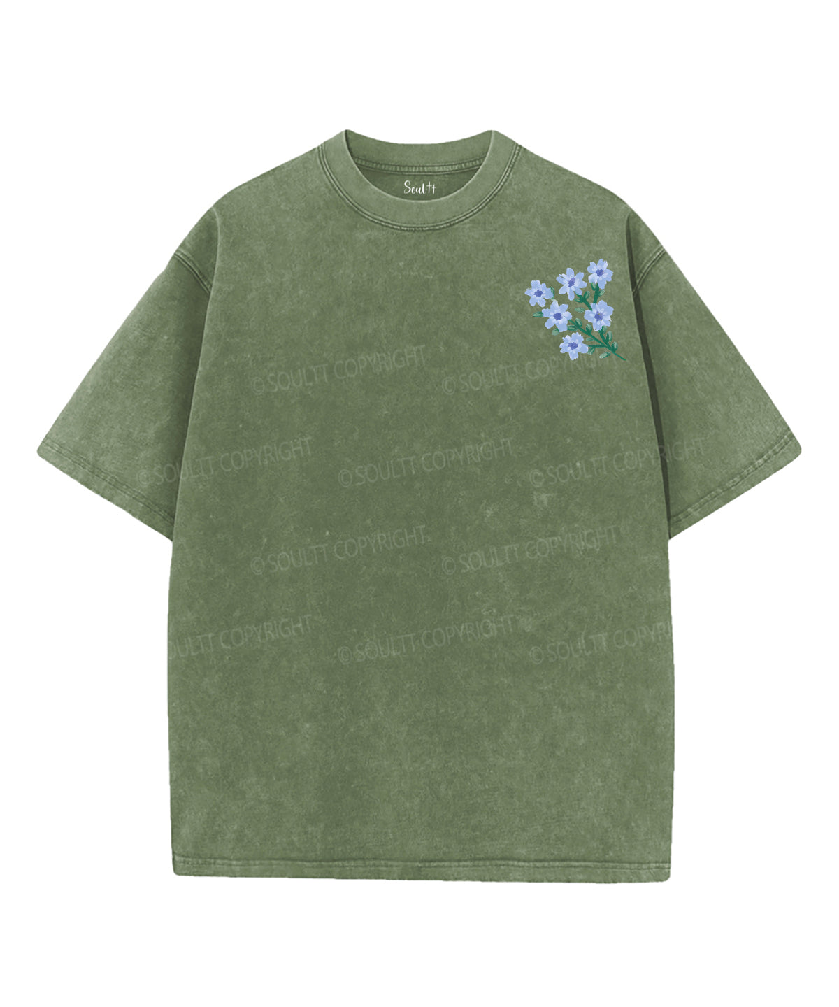Consider How The Wild Flowers Grow Double Sided Unisex Washed Christian T-shirt