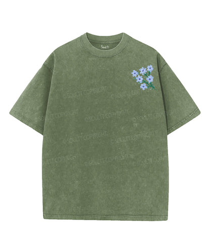 Consider How The Wild Flowers Grow Double Sided Unisex Washed Christian T-shirt