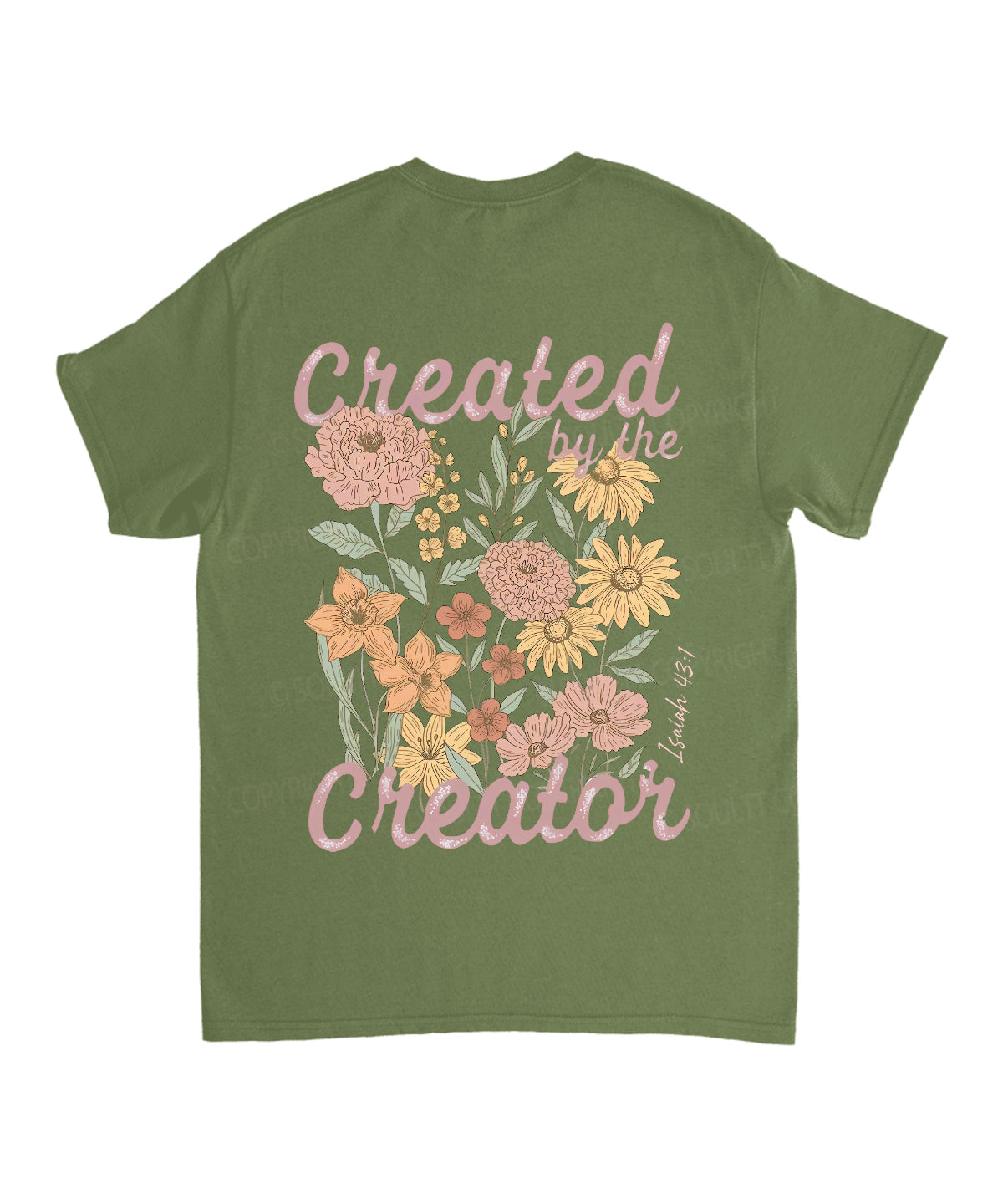 Created By The Creator Double Sided Unisex Cotton Christian T-Shirt