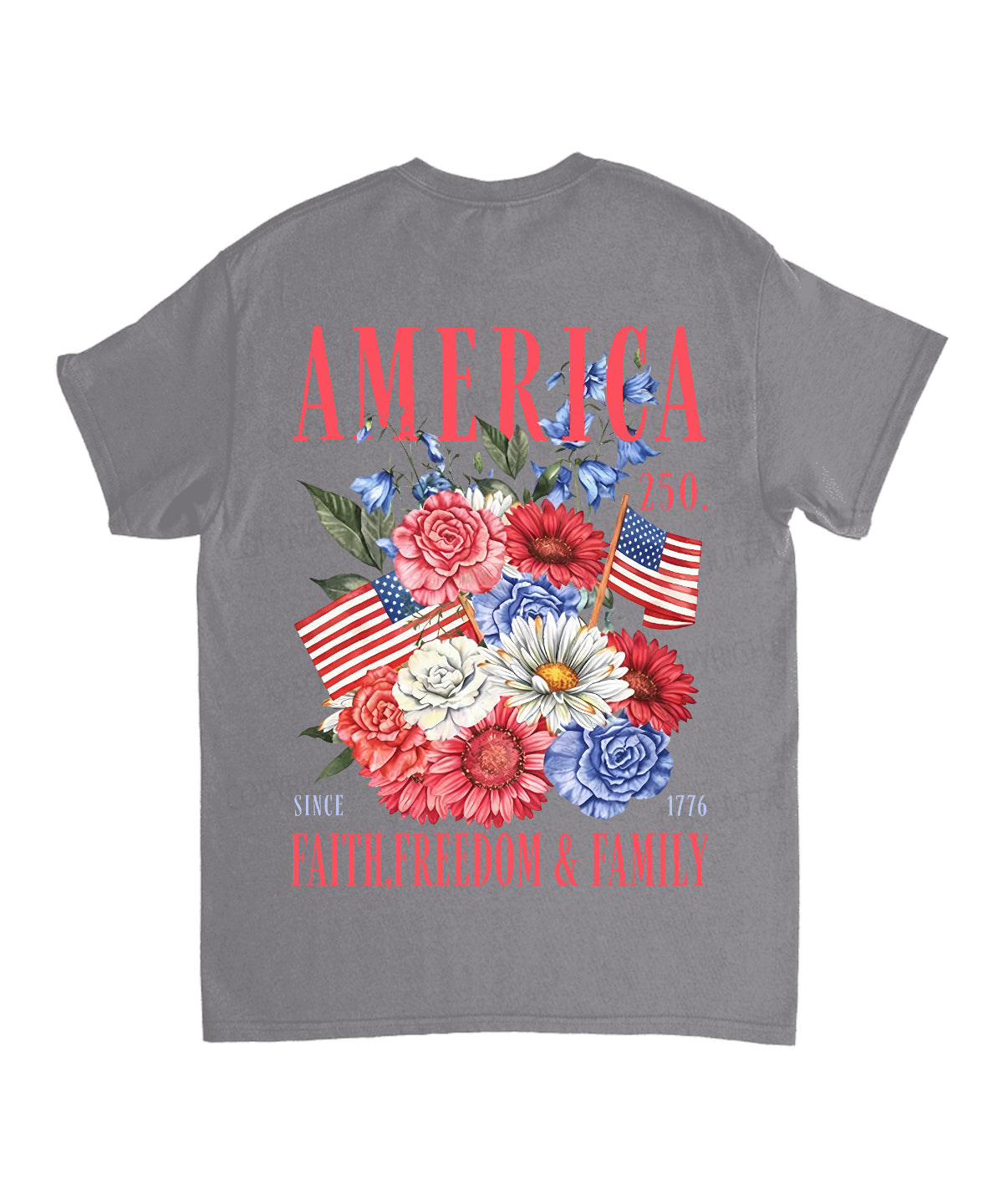 250 Years America Anniversary Double Sided Unisex Cotton Christian T-Shirt