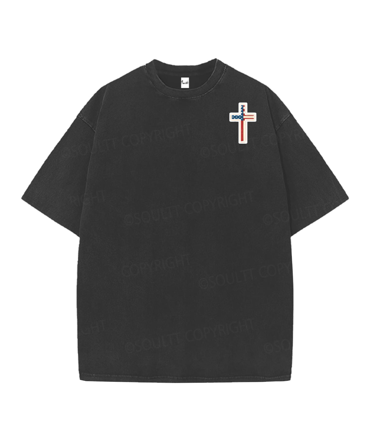Hooked On Jesus Double Sided Unisex Christian Washed T-Shirt & Shorts