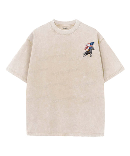 250 Years America Anniversary Double Sided Unisex Washed Christian T-shirt