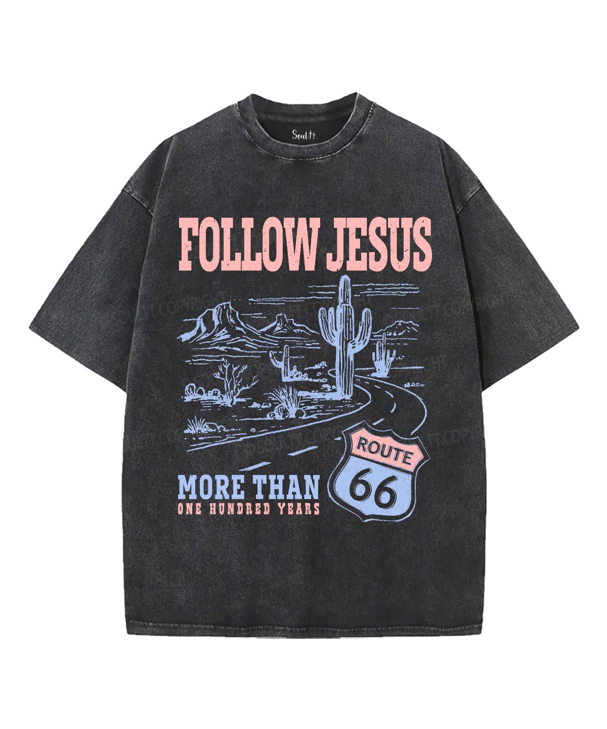 Follow Jesus Unisex Washed Christian T-shirt