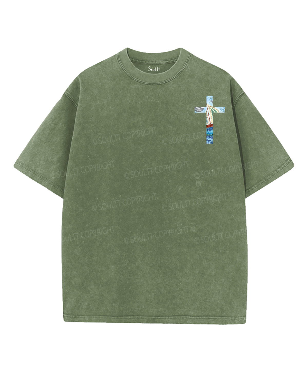 Trust The God Double Sided Unisex Washed Christian T-shirt