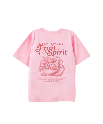 Kids Fruit Of The Spirit Double Sided Cotton Christian T-shirt