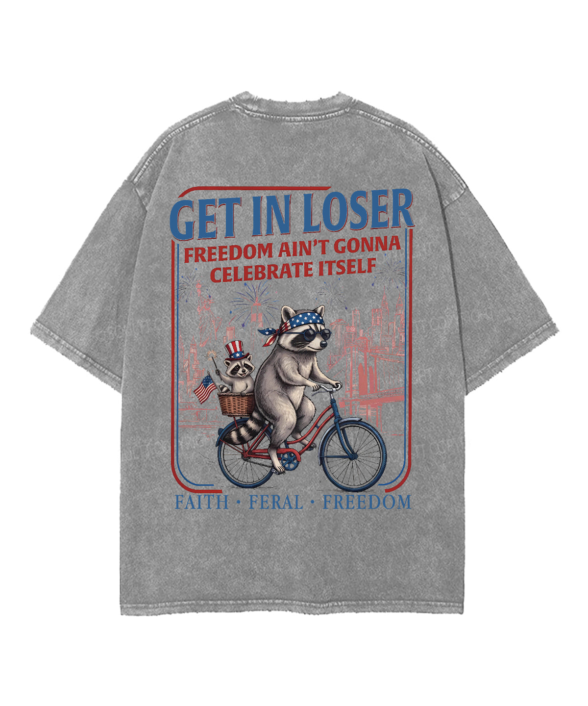Freedom Ain't Gonna Celebtat Itself Double Sided Unisex Washed Christian T-shirt