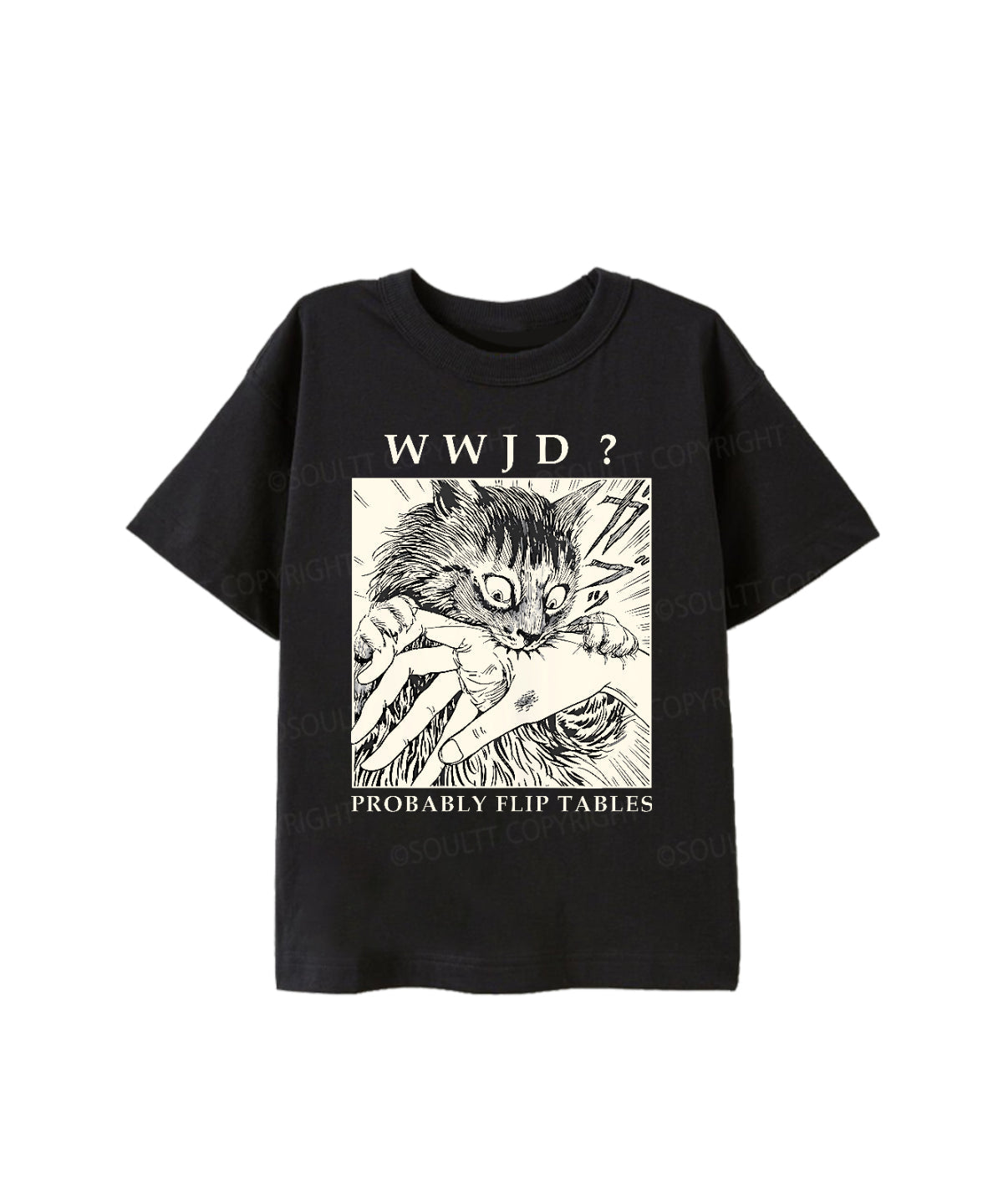 Kids WWJD? Probably Flip Tables Cotton Christian T-shirt