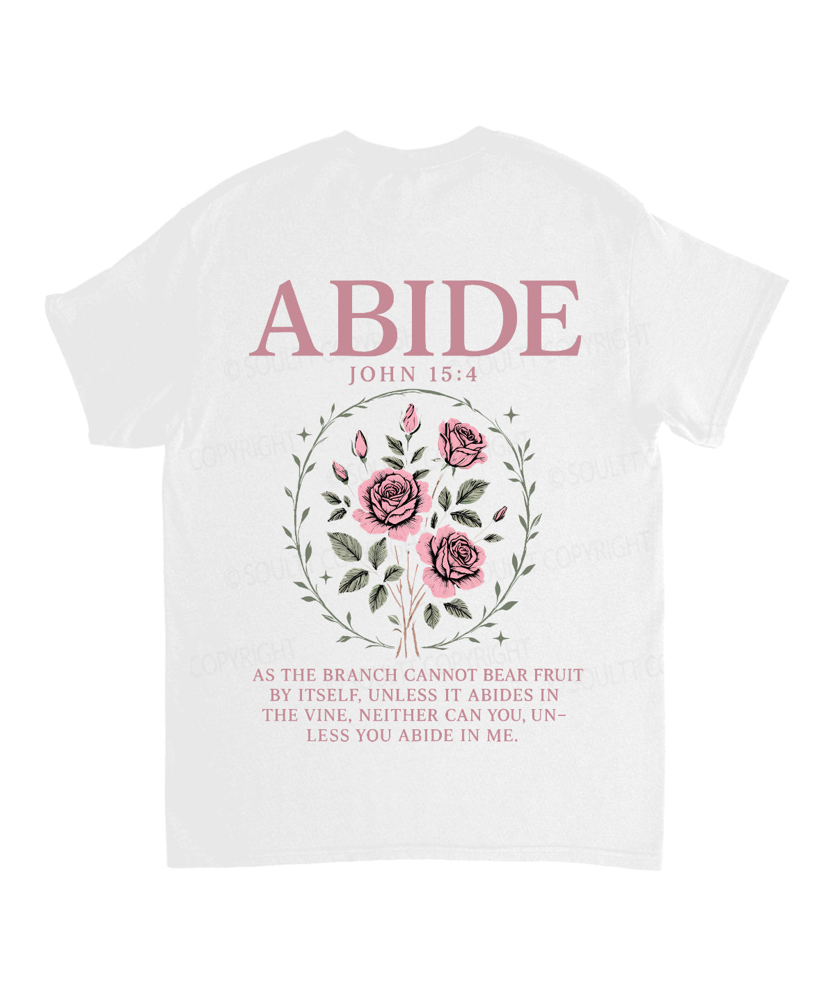 Abide Double Sided Unisex Cotton Christian T-Shirt