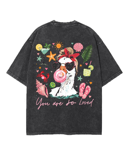 You Are So Loved Double Sided Unisex Washed Christian T-shirt