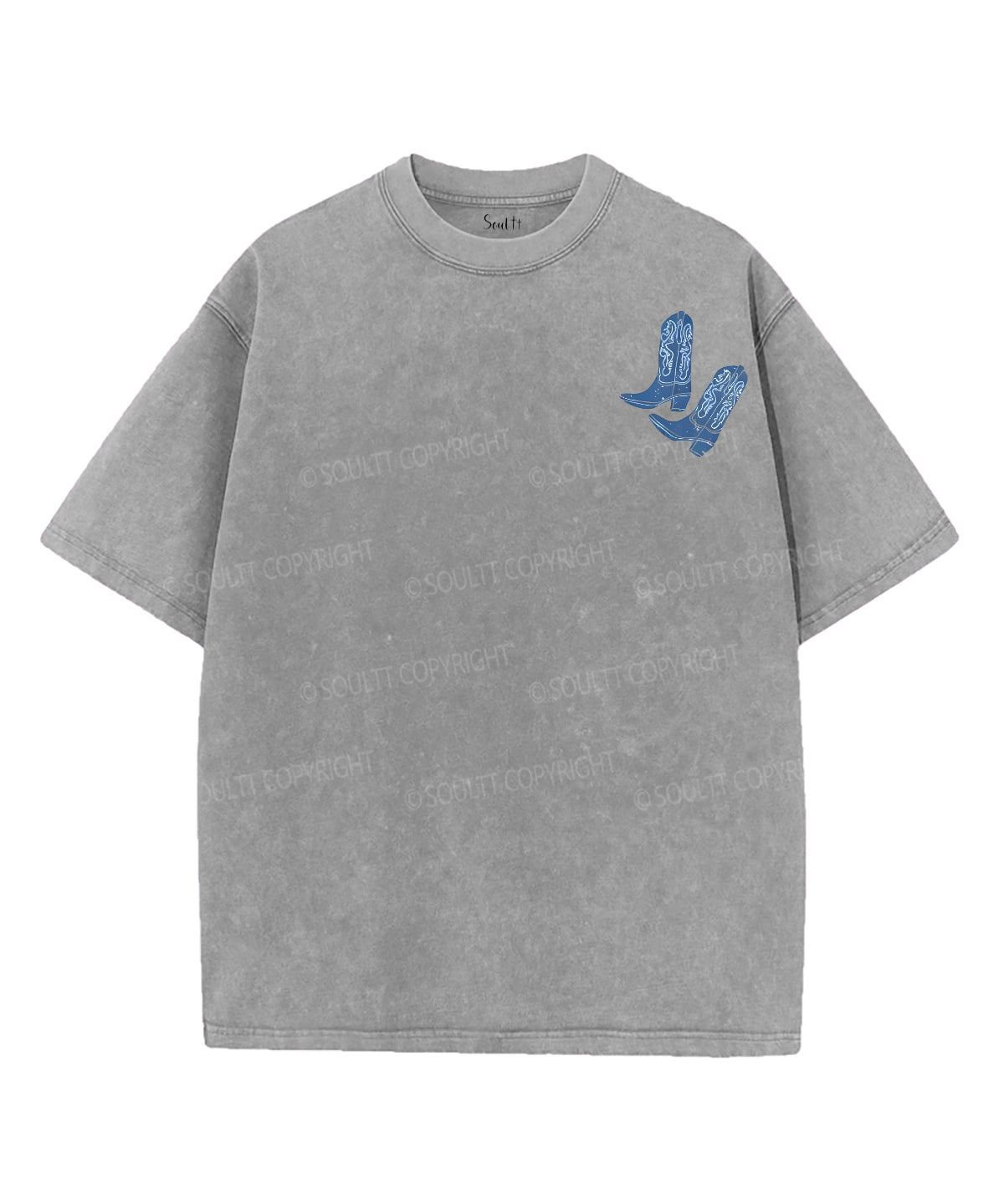 Faith Family Freedom Double Sided Unisex Washed Christian T-shirt