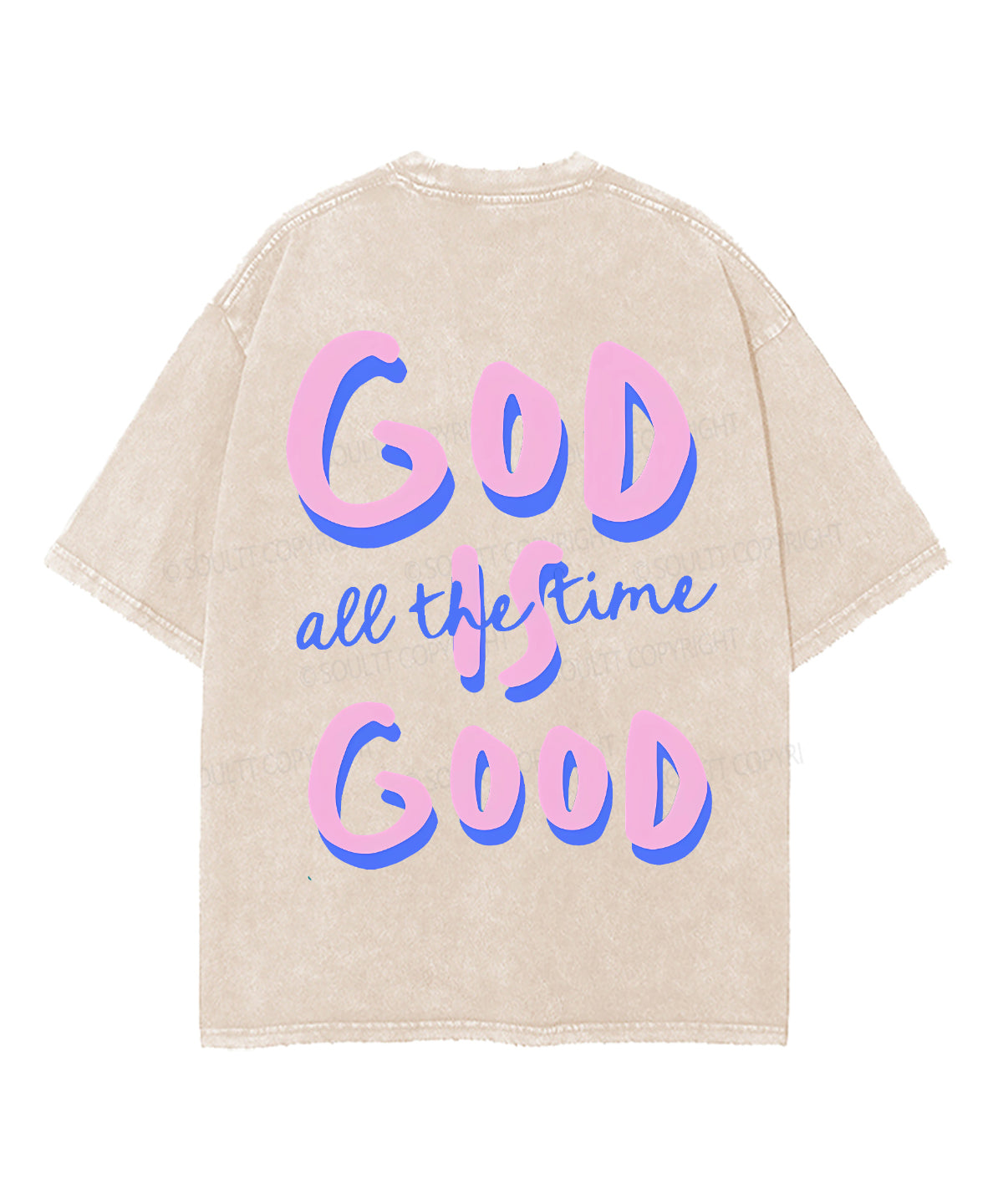 God Is Good Double Sided Unisex Washed Christian T-shirt