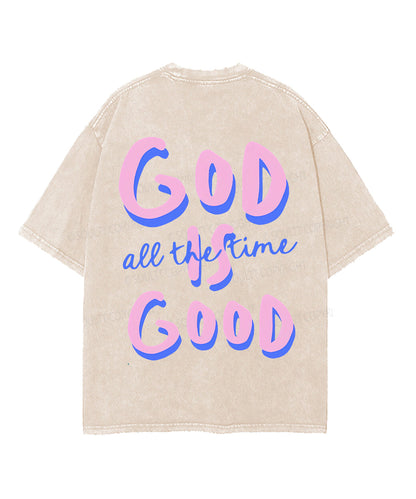 God Is Good Double Sided Unisex Washed Christian T-shirt
