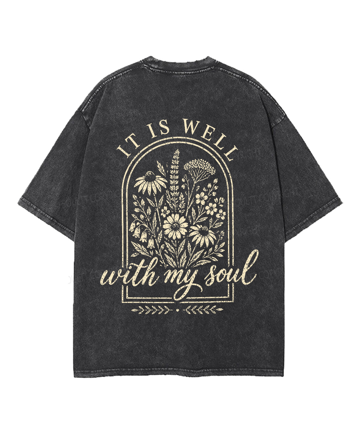 It Is Well With My Soul Double Sided Unisex Washed Christian T-shirt