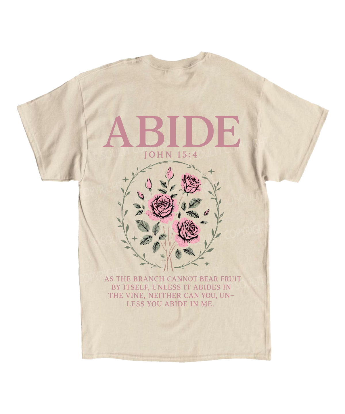 Abide Double Sided Unisex Cotton Christian T-Shirt