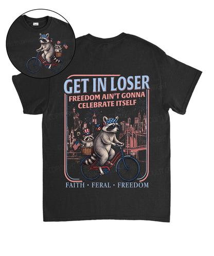 Freedom Ain't Gonna Celebtat Itself Double Sided Unisex Cotton Christian T-Shirt