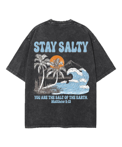 You Are The Salt Of The earth Double Sided Unisex Washed Christian T-shirt