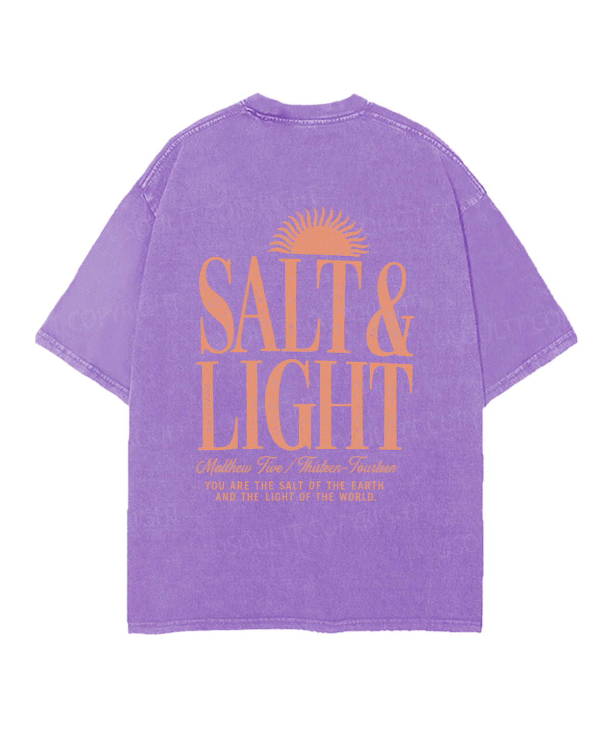 Salt & Light Double Sided Unisex Christian Washed T-Shirt & Shorts