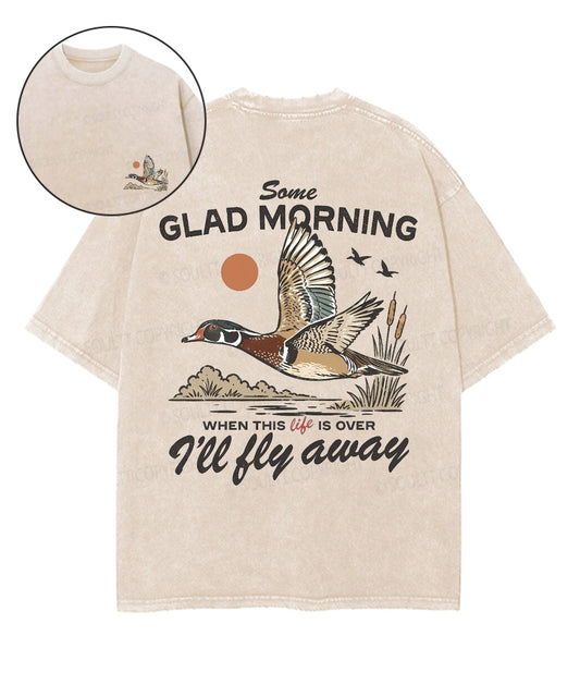 Some Glad Morning Double Sided Unisex Washed Christian T-shirt