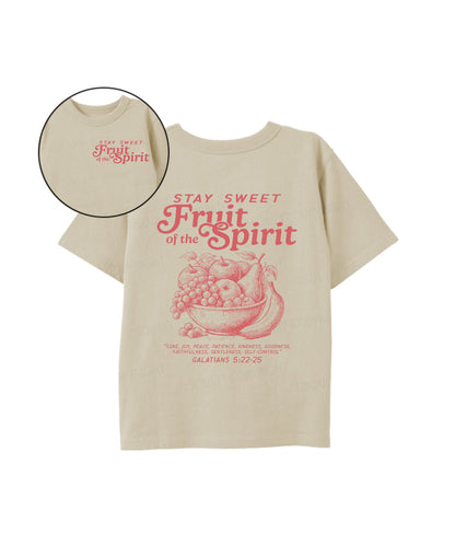 Kids Fruit Of The Spirit Double Sided Cotton Christian T-shirt