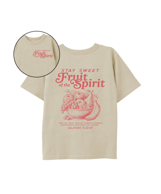 Kids Fruit Of The Spirit Double Sided Cotton Christian T-shirt