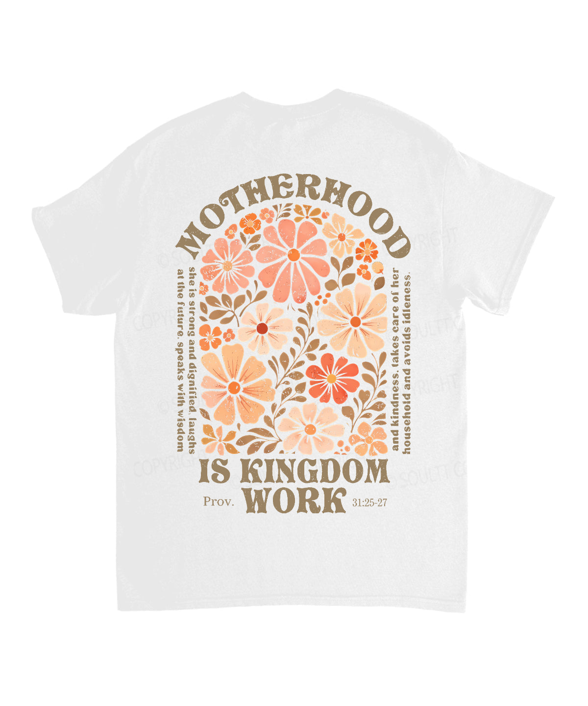 Motherhood Is Kingdom Work Double Sided Unisex Cotton Christian T-Shirt