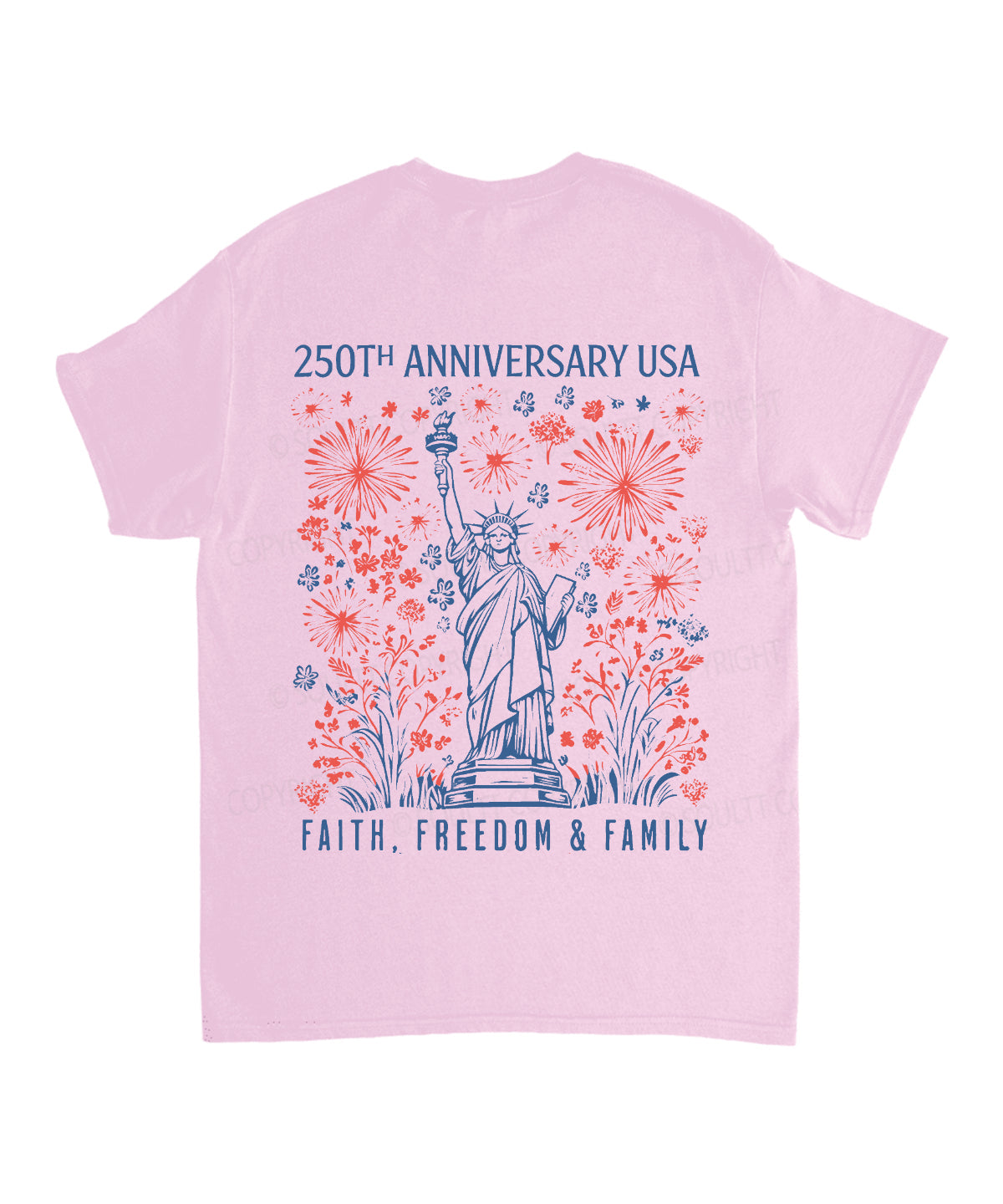 250 Years America Anniversary Double Sided Unisex Cotton Christian T-Shirt