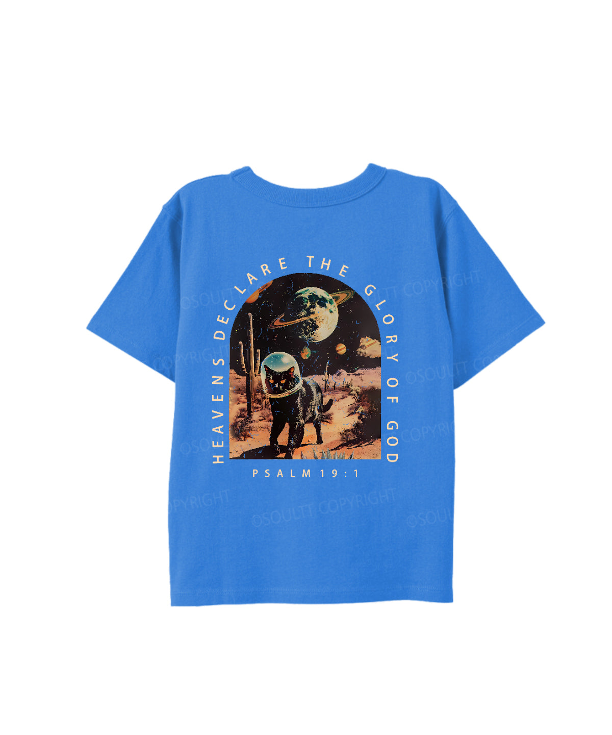 Kids Heavens Declare The Glory Of God Double Sided Cotton Christian T-shirt