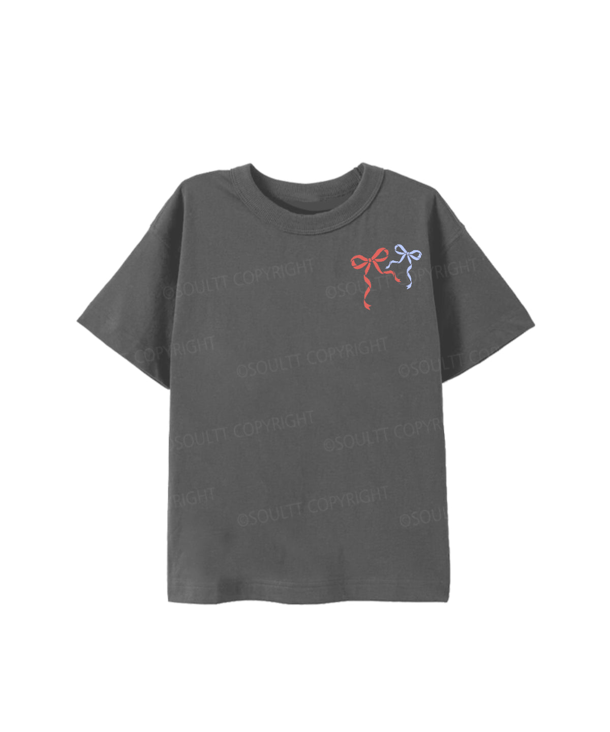 Kids Land Of The Free Because Of The Brave Double Sided Cotton Christian T-shirt