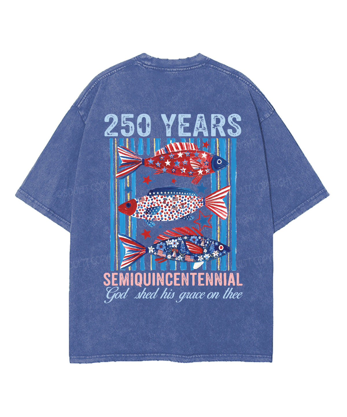 God Shed His Grace On Thee Double Sided Unisex Washed Christian T-shirt